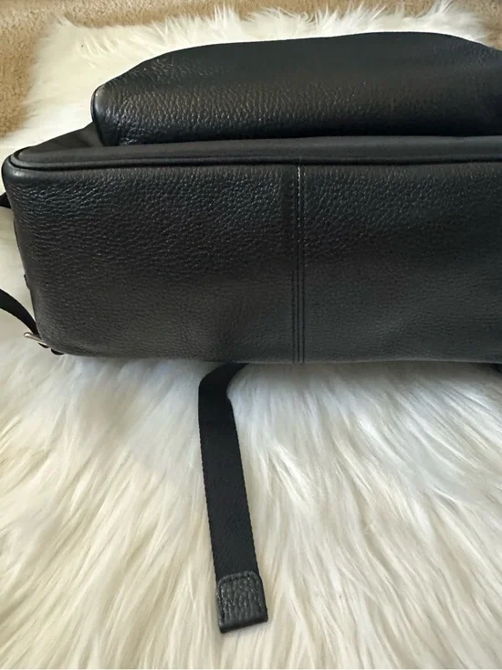 Coach Black Nylon and Leather Front-Pocket Backpack - Picture 9 of 13